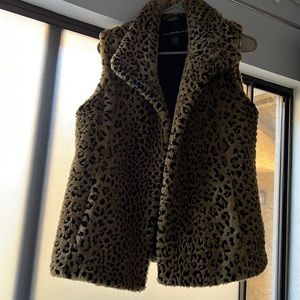 Kristen Blake cheetah fur vest